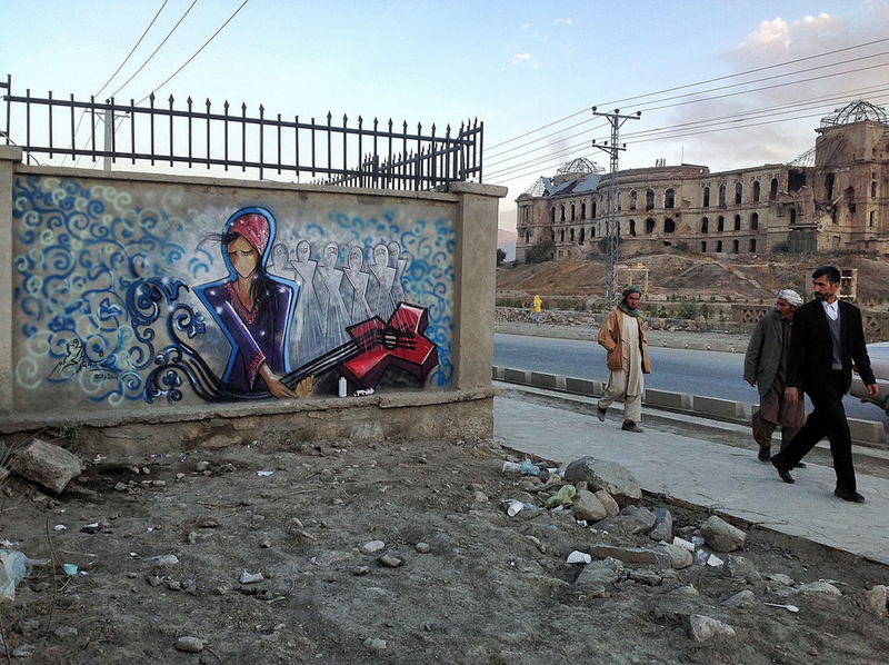 Illustration for article titled Shamsia Hassani, Street Artist